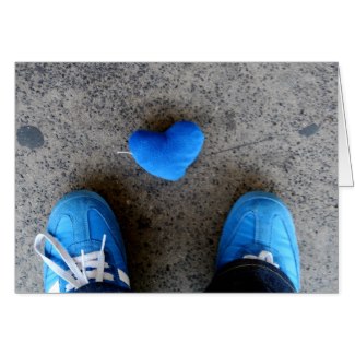 Blue Heart Love card