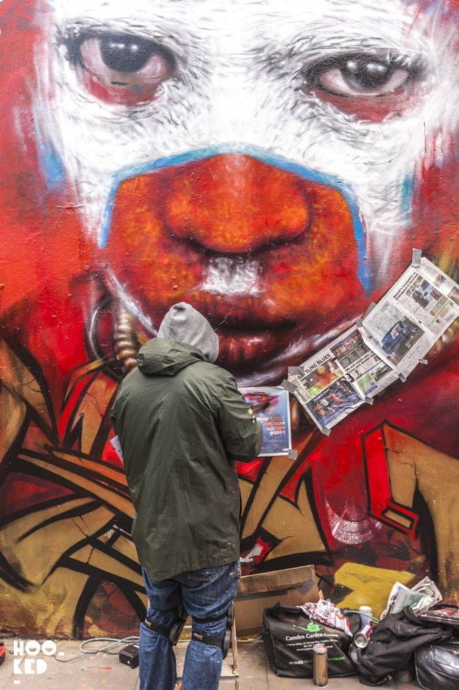 Dale Grimshaw Mural, Hanbury Street, London.