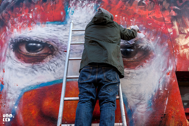 Dale Grimshaw Mural, Hanbury Street, London.