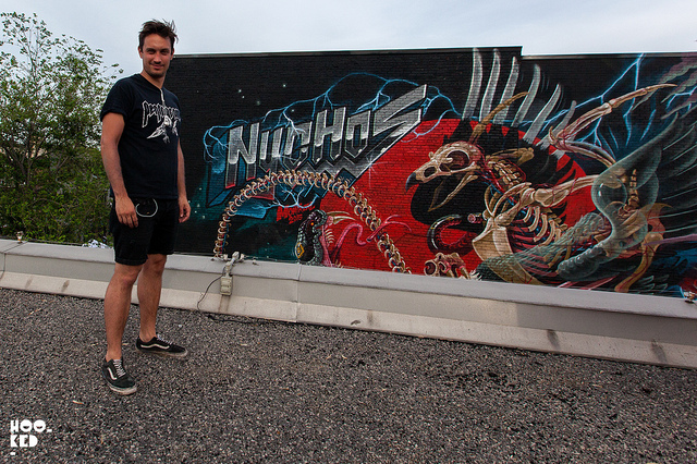 Nychos At Mural Festival, Montreal, Canada